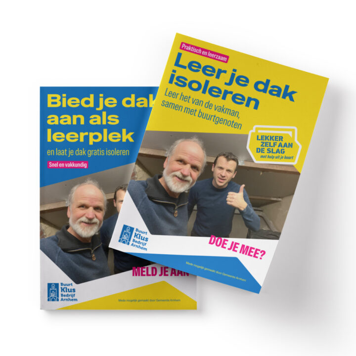 Twee flyers Zelf je dak isoleren